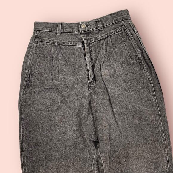 Levis Misses Jeans Black Denim Jeans Size 14 Hi Waist Vintage Made In USA - Picture 2 of 10